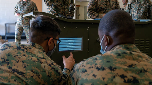 U.S. military servicemen operating RussKap AWG unit.