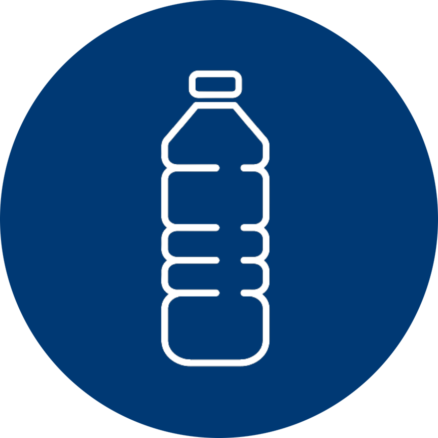 Bottled water icon.