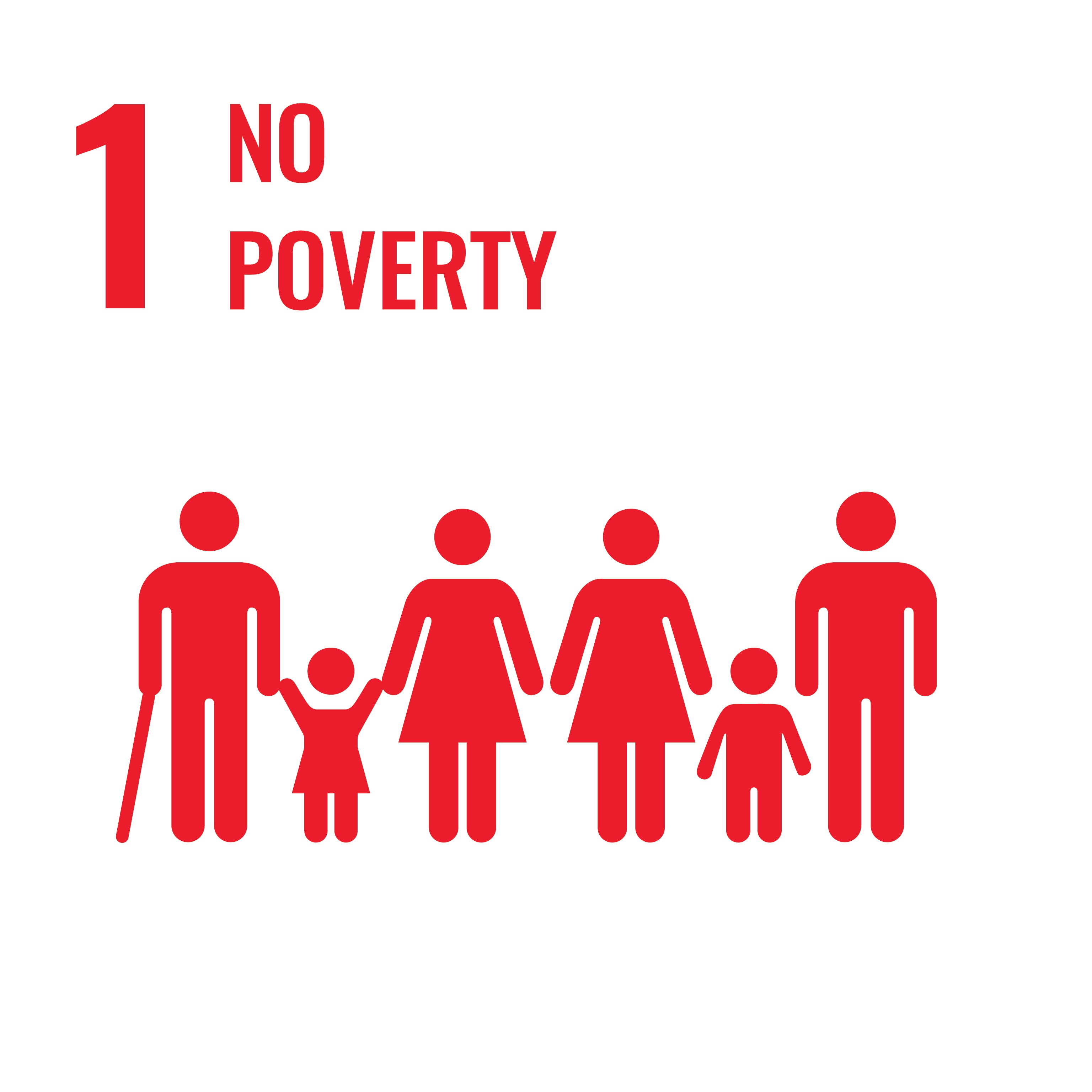 UN SDG 1 icon.